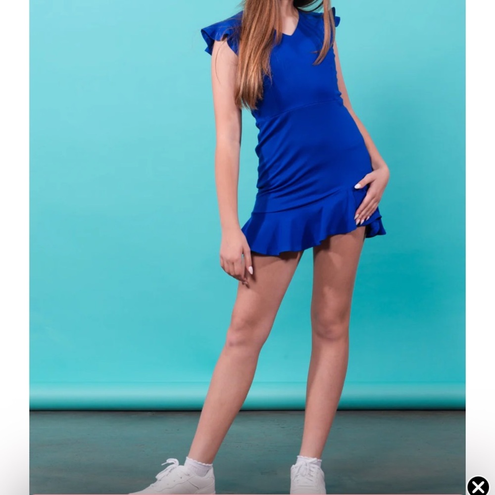 Blue Ruffled Kids Dress